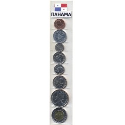 Набор из 8 монет Панама 1975-2017