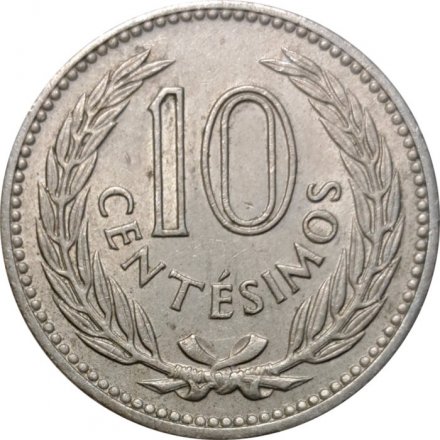 Уругвай 10 сентесимо 1953 год