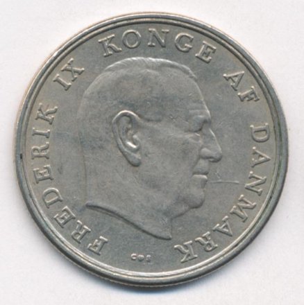 Дания 5 крон 1963 год - Король Фредерик IX