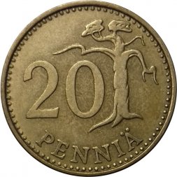 Финляндия 20 пенни 1964 год