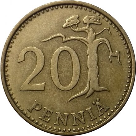Финляндия 20 пенни 1964 год