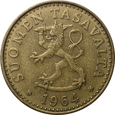 Финляндия 20 пенни 1964 год