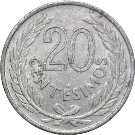 Уругвай 20 сентесимо 1965 год - Хосе Артигас