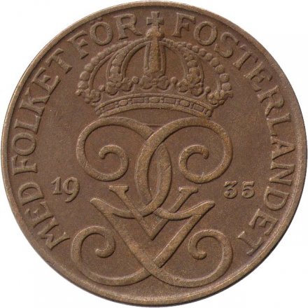 Швеция 5 эре 1935 год