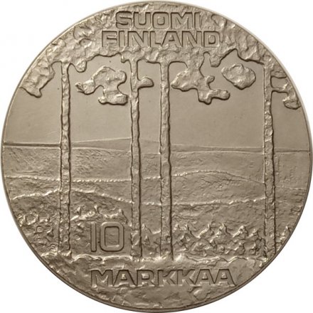 Финляндия 10 марок 1975 - 75 лет со дня рождения президента Урхо Кекконен