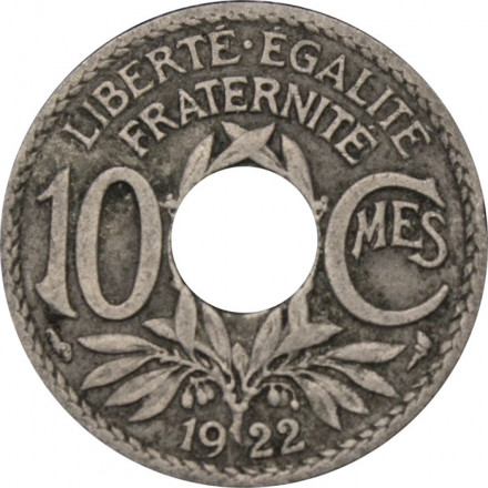 Франция 10 сантимов 1922 год