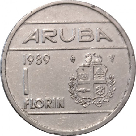 Аруба 1 флорин 1989 год