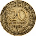 Франция 20 сантимов 1968 год