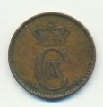 Дания 2 эре 1894 год - Король Кристиан IX. Дельфин