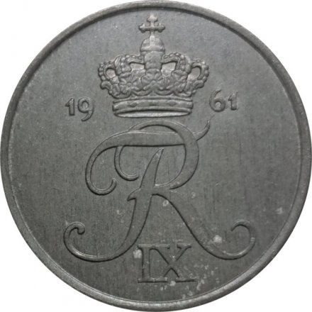 Дания 5 эре 1961 год - Король Фредерик IX