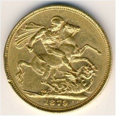 Австралия 1 соверен 1879 год
