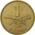 Дания 1 крона 1943 год - Король Кристиан X