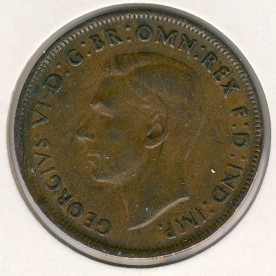 Австралия 1 пенни 1945 год