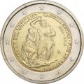 Ватикан 2 евро 2019 год - 25-летие завершения реставрации Сикстинской капеллы