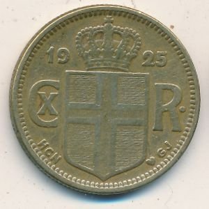 Исландия 2 кроны 1925 год