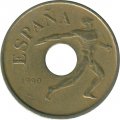 Испания 25 песет 1990 год - XXV летние Олимпийские Игры, Барселона 1992. Эмблема Олимпиады