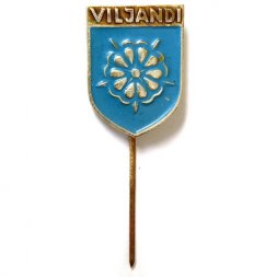 Значок-иголка Viljandi. Вильянди. Эстония