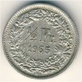 Швейцария 1/2 франка 1965 год