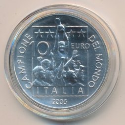 Италия 10 евро 2006 год - Чемпион мира по футболу 2006 года в Италии