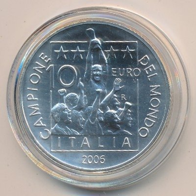 Италия 10 евро 2006 год - Чемпион мира по футболу 2006 года в Италии