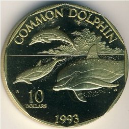 Маршалловы острова 10 долларов 1993 год