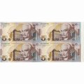 Грузия 5 лари 2017 год - Иван Джавахишвили - квардблок UNC