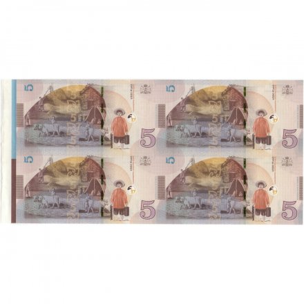 Грузия 5 лари 2017 год - Иван Джавахишвили - квардблок UNC