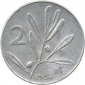 Италия 2 лиры 1957 год - Пчела