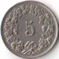 Швейцария 5 раппенов 1947 год