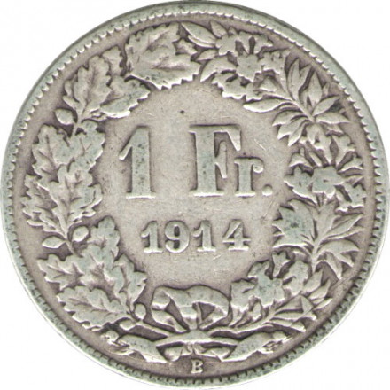 Швейцария 1 франк 1914 год