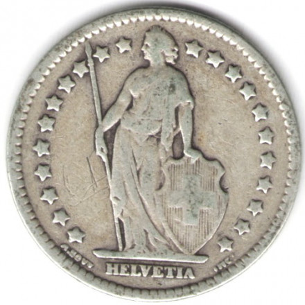 Швейцария 1 франк 1914 год