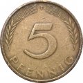 ФРГ 5 пфеннигов 1973 год (F)