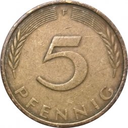 ФРГ 5 пфеннигов 1973 год (F)