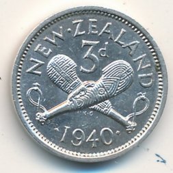 Новая Зеландия 3 пенса 1940 год