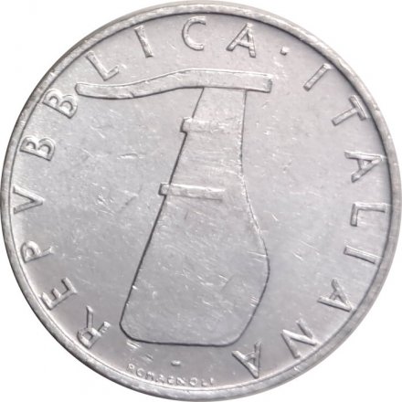 Италия 5 лир 1976 год - Дельфин