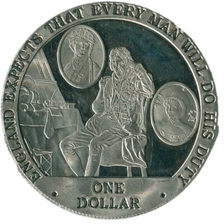 Острова Кука 1 доллар 2007 год - Нельсон сидит