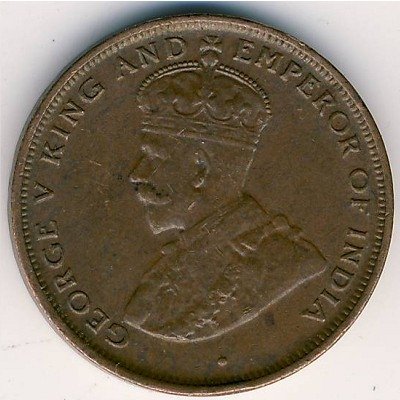 Цейлон 1 цент 1922 год