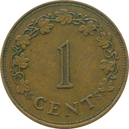 Мальта 1 цент 1975 год - Крест Георга