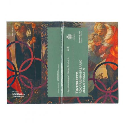 Сан-Марино 2 евро 2018 год - 500 лет со дня рождения художника Тинторетто