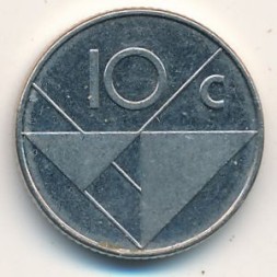 Монета Аруба 10 центов 1999 год
