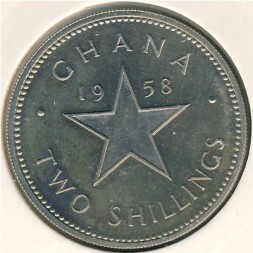 Гана 2 шиллинга 1958 год