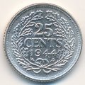 Нидерланды 25 центов 1944 год