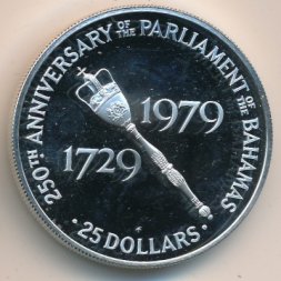 Багамские острова 25 долларов 1979 год