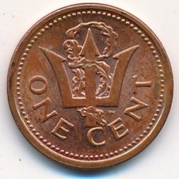 Барбадос 1 цент 2007 год (не магнетик)