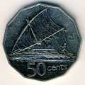 Фиджи 50 центов 1995 год - Каноэ