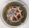 Фиджи 1 доллар 2009 год - Жираф (позолота)