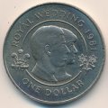 Бермудские острова 1 доллар 1981 год - Свадьба принца Чарльза и леди Дианы