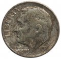 США 1 дайм (10 центов) 1953 год - Рузвельт (без отметки МД)