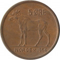 Норвегия 5 эре 1964 год - Король Улаф V