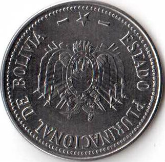 Боливия 1 боливиано 2004 год